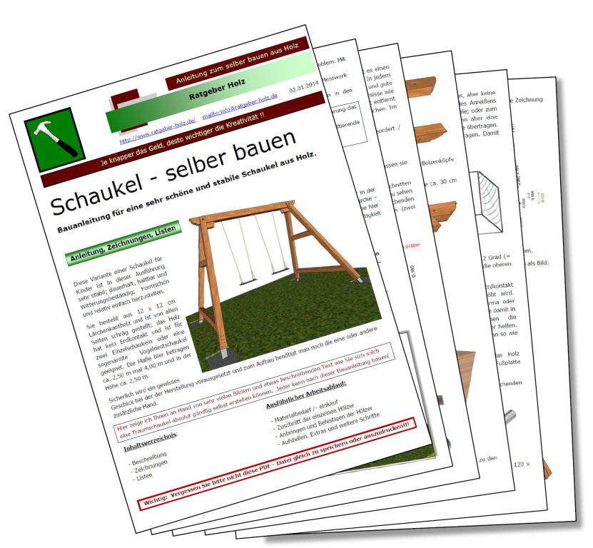 PDF - Datei: Schaukel Bauanleitung