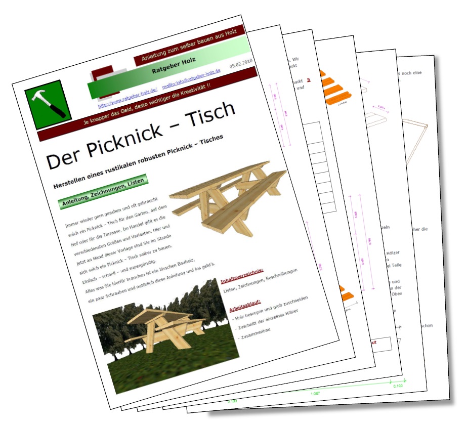 PDF - Datei: Picknicktisch